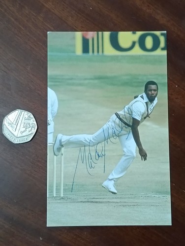 Malcolm marshall signed - malcolm, stamp